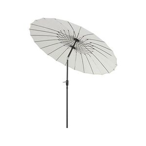 Outsunny Parasol inclinable rond avec manivelle aluminium fibre de verre polyester diamètre 2,65 m coloris crème - Publicité