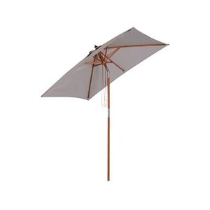 Outsunny Parasol rectangulaire inclinable bois polyester haute densité 2L x 1,5l x 2,3H m gris clair - Publicité