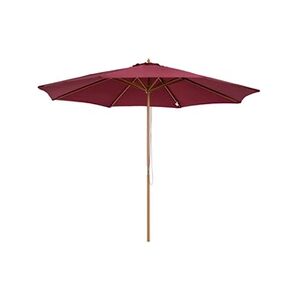 Outsunny Parasol droit en bois polyester haute densité protection solaire Ø 3 x 2,5 m rouge - Publicité