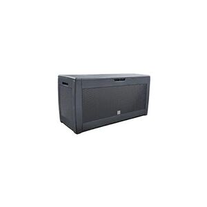 Vounot Coffre de rangement exterieur 310l en pp 119x48x60cm style polyrotin anthracite - Publicité