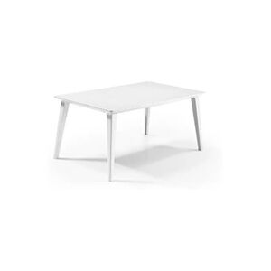 Allibert Table de jardin rectangulaire Lima - 160 cm - Blanc - En résine - 6 personnes - Publicité