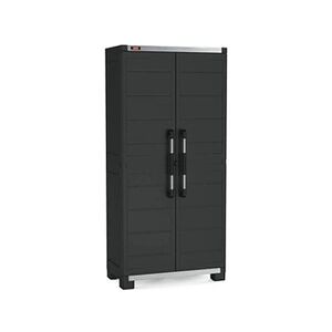 Keter Armoire de rangement et étageres Garage XL Noir et argenté 188cm - Publicité