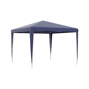 Outsunny Tonnelle barnum de jardin dim. 2,93L x 2,93l x 2,52H m métal époxy bâche PE haute densité bleu - Publicité