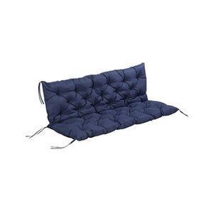 Outsunny Coussin matelas assise dossier pour banc de jardin balancelle canapé 3 places grand confort 150 x 98 x 8 cm bleu - Publicité