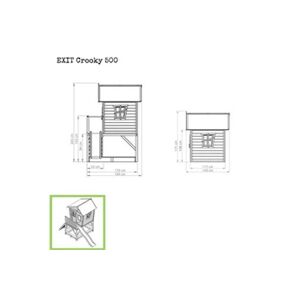 EXIT Maisonnette en bois Crooky 500 - gris-beige - Publicité