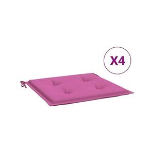 VIDAXL Coussins de chaise de jardin lot de 4 rose 40x40x3 cm - Publicité