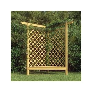 VIDAXL Pergola d'angle avec banc 166x81x174 cm Bois de pin imprégné - Publicité