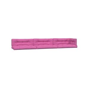 VIDAXL Coussins de palette 7 pcs rose tissu - Publicité