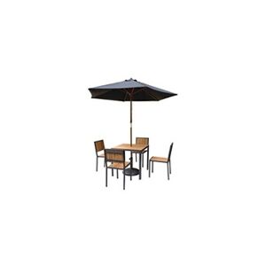 Bolero Table carrée acacia & acier (L)800 mm - Publicité