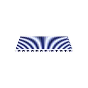 VIDAXL Tissu de remplacement pour auvent Bleu et blanc 6x3,5 m - Publicité