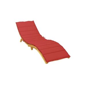 VIDAXL Coussin de chaise longue rouge 200x60x3 cm tissu oxford - Publicité