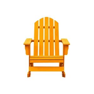 VIDAXL Chaise à bascule de jardin Adirondack Bois de sapin Orange - Publicité