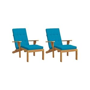 VIDAXL Coussins de chaise longue lot de 2 bleu clair tissu oxford - Publicité