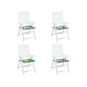 VIDAXL Coussins de chaise de jardin lot de 4 multicolore 50x50x3 cm - Publicité