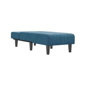 VIDAXL Chaise longue bleu velours - Publicité