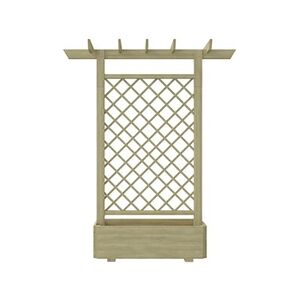 VIDAXL Jardinière pergola 162 x 56 x 204 cm Bois - Publicité