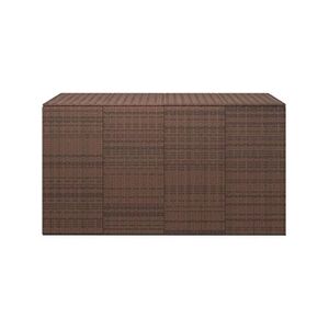 VIDAXL Boîte à coussins de jardin Résine tressée 194x100x103 cm Marron - Publicité