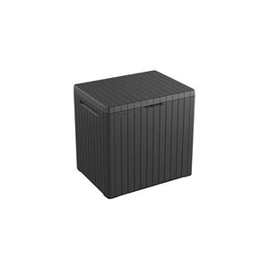 Keter Coffre de jardin résine City cube gris, 57,8 x 44 x H.54.8 cm - Publicité