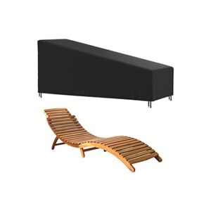 VIDAXL Housse de chaise longue noir 195x76x40/80 cm oxford 420D - Publicité