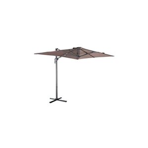 Sweeek Parasol déporté rectangulaire 2x3m - Antibes - Taupe - Parasol excentré inclinable rabattable et rotatif à 360° - Publicité