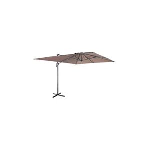 Sweeek Parasol déporté rectangulaire 3x4m - Antibes - taupe - parasol déporté inclinable rabattable et rotatif à 360° - Publicité