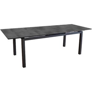 Proloisirs Table de jardin Hivaoa en aluminium/HPL - 180/240 x 90 cm - lames 8 mm - graphite - Publicité