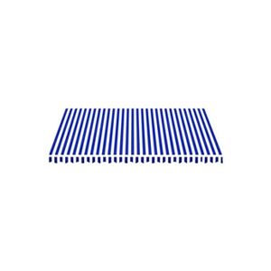 VIDAXL Tissu de remplacement pour auvent Bleu et blanc 4,5x3,5 m - Publicité