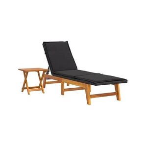 Vente-Unique.com Transat chaise longue bain de soleil lit de jardin terrasse meuble d'extérieur avec table résine tressée et bois massif d'acacia 02_0012691 - Publicité