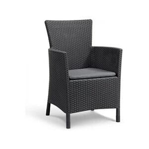 Keter Fauteuil de jardin aspect rotin tressé avec coussin polyester ALLIBERT BY IOWA - Publicité