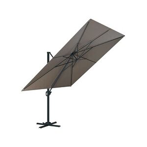 Ozalide SUNKING - Parasol déporté 3x3m - Gris Anthracite - Publicité