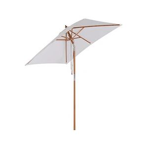 Outsunny Parasol rectangulaire inclinable bois polyester haute densité 2L x 1,5l x 2,3H m crème - Publicité