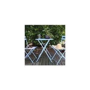 Esschert Design - Salon de jardin bistrot nuances de bleu - Publicité
