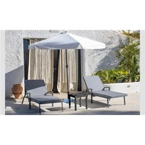 Hévéa Hevea Ensemble de Jardin Bain de soleil PACK TAVORA-16 Anthracite/Gris - Publicité