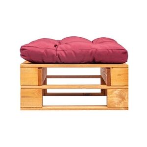 VIDAXL Reposepied palette de jardin et coussin miel Bois - Publicité