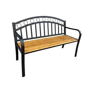 Akord Banc de jardin ARUM en bois laqué, pieds en acier, largeur 127 cm - Publicité