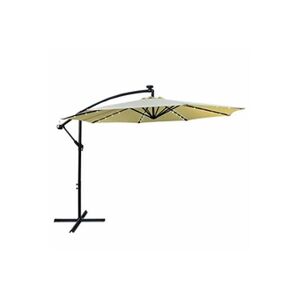 Akord Parasol de jardin MILIN avec éclairage LED beige, Poids 12,7 kg Dimensions L300 x l300 x H245 cm - Publicité