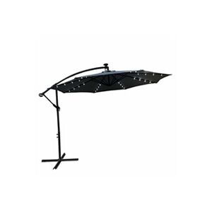 Akord Parasol de jardin MILIN avec éclairage LED gris foncé, Poids 12,7 kg Dimensions L300 x l300 x H245 cm - Publicité