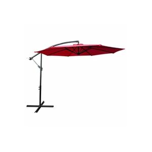 Akord Parasol de jardin ASTER avec protection UV rouge, Poids 12,1 kg Dimensions L300 x l300 x H245 cm - Publicité