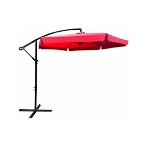 Akord Parasol de jardin et de terrasse CYNIA imperméable en rouge, Poids 11,7 kg Dimensions L300 x l300 x H245 cm - Publicité