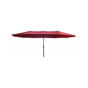 Akord Parasol double de jardin TILIA en rouge, Poids 12,3 kg Dimensions L460 x l270 x H245 cm - Publicité