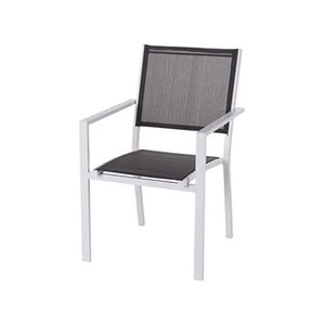 BigBuy Chaise de jardin Thais 55,2 x 60,4 x 86 cm Gris Aluminium Blanc - Publicité