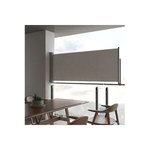 VIDAXL Auvent latéral rétractable de patio 100 x 300 cm Gris - Publicité