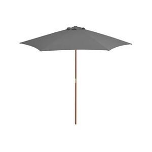 VIDAXL Parasol d'extérieur avec mât en bois 270 cm Anthracite - Publicité