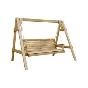 VIDAXL Balancelle de jardin Bois de pin imprégné 205x150x157 cm - Publicité