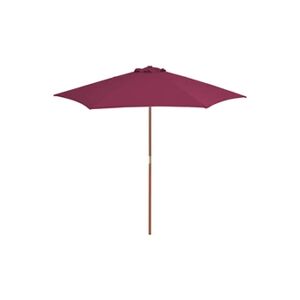 VIDAXL Parasol avec mât en bois 270 cm Bordeaux - Publicité