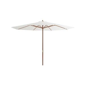 VIDAXL Parasol avec mât en bois 350 cm Blanc sable - Publicité