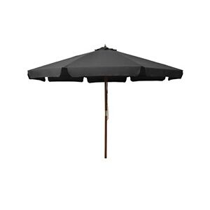 VIDAXL Parasol avec mât en bois 330 cm Anthracite - Publicité