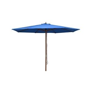 VIDAXL Parasol d'extérieur avec mât en bois 350 cm Bleu - Publicité