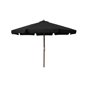 VIDAXL Parasol d'extérieur avec mât en bois 330 cm Noir - Publicité