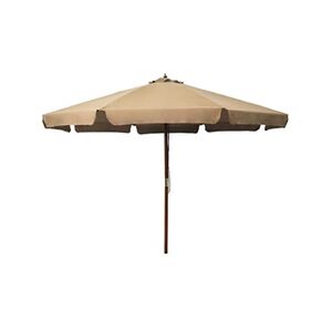 VIDAXL Parasol avec mât en bois 330 cm Taupe - Publicité